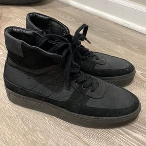 All saints mens black sneakers